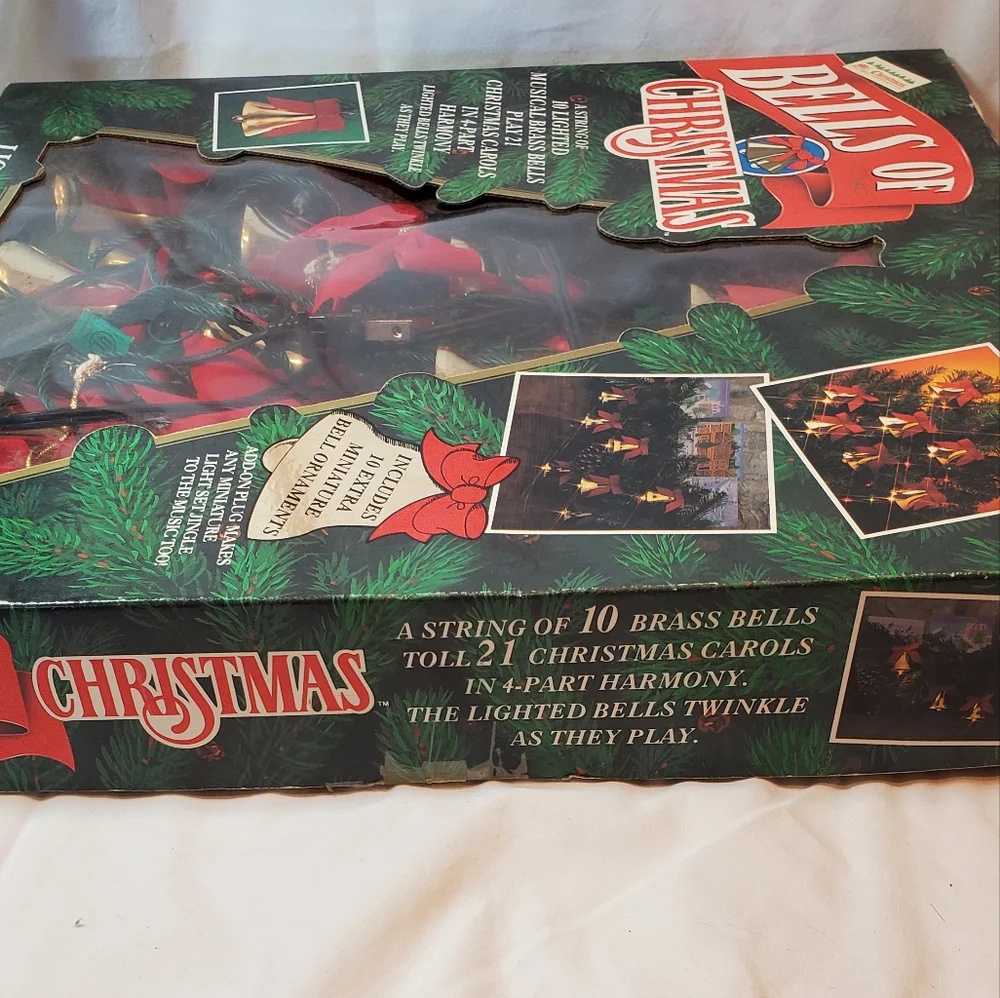 Bells Of Christmas Vtg 1992 Mr Christmas Musical Brass Bells Remote Control